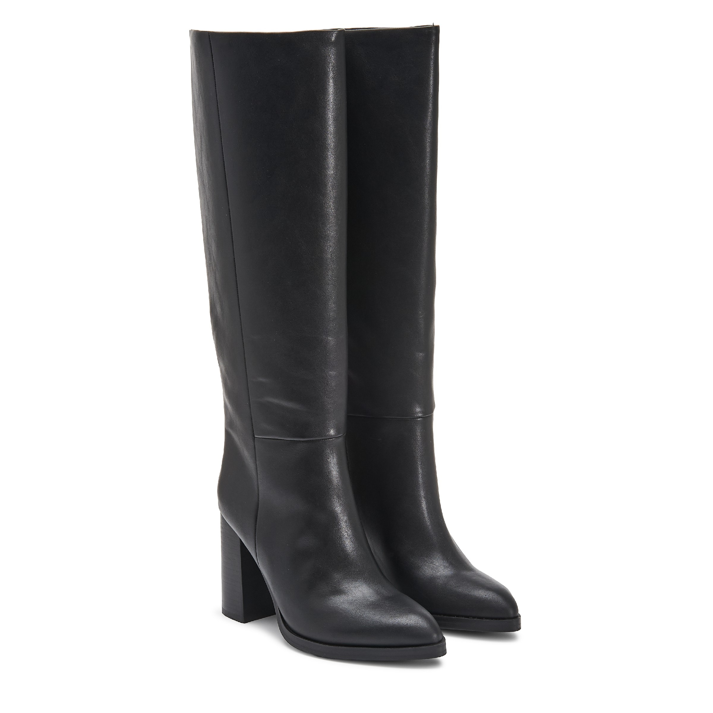 black tall dress boots