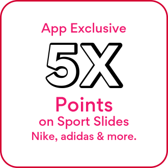 app exclusive 5x points on sport slides nike adidas and more