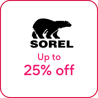 sorel up to 25% off