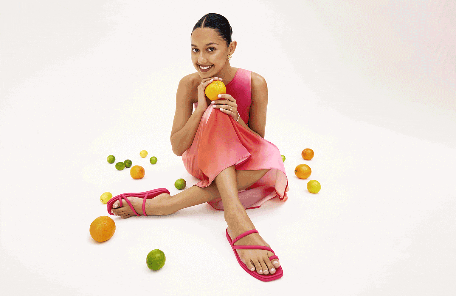 gif of women in spring dresses wearing sandals