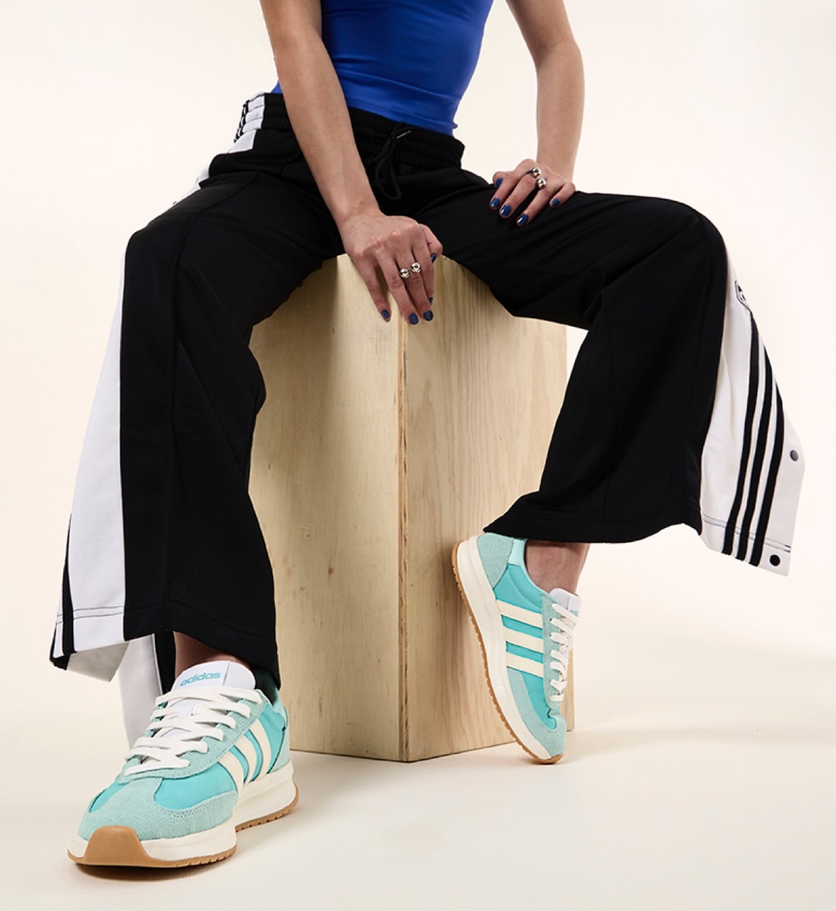 blue adidas run 70s sneakers