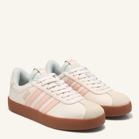W Adidas VL Court 3.0 Sneaker Beige/Pink/Mint/Gum 30863
