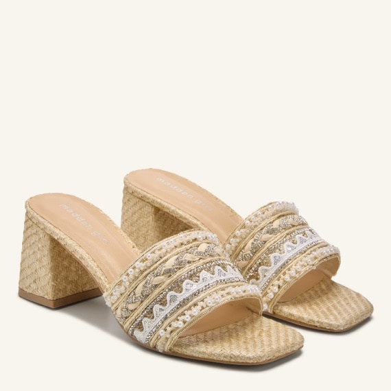 W Madden Girl Penelope Dress Sandal Multi Raffia 40322
