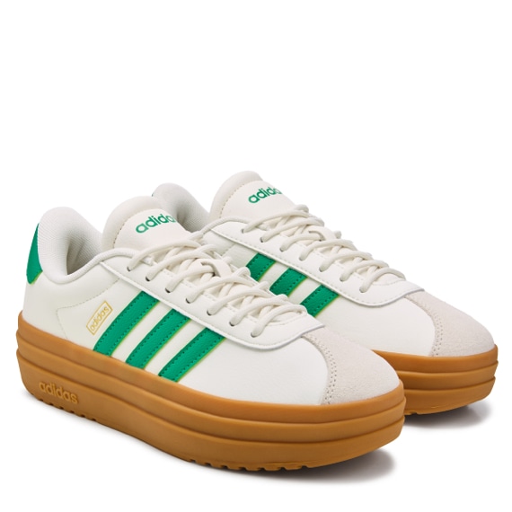 W Adidas VL Court Bold Platform Sneaker White/Green/Gum 30930