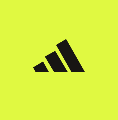 black adidas logo on neon background