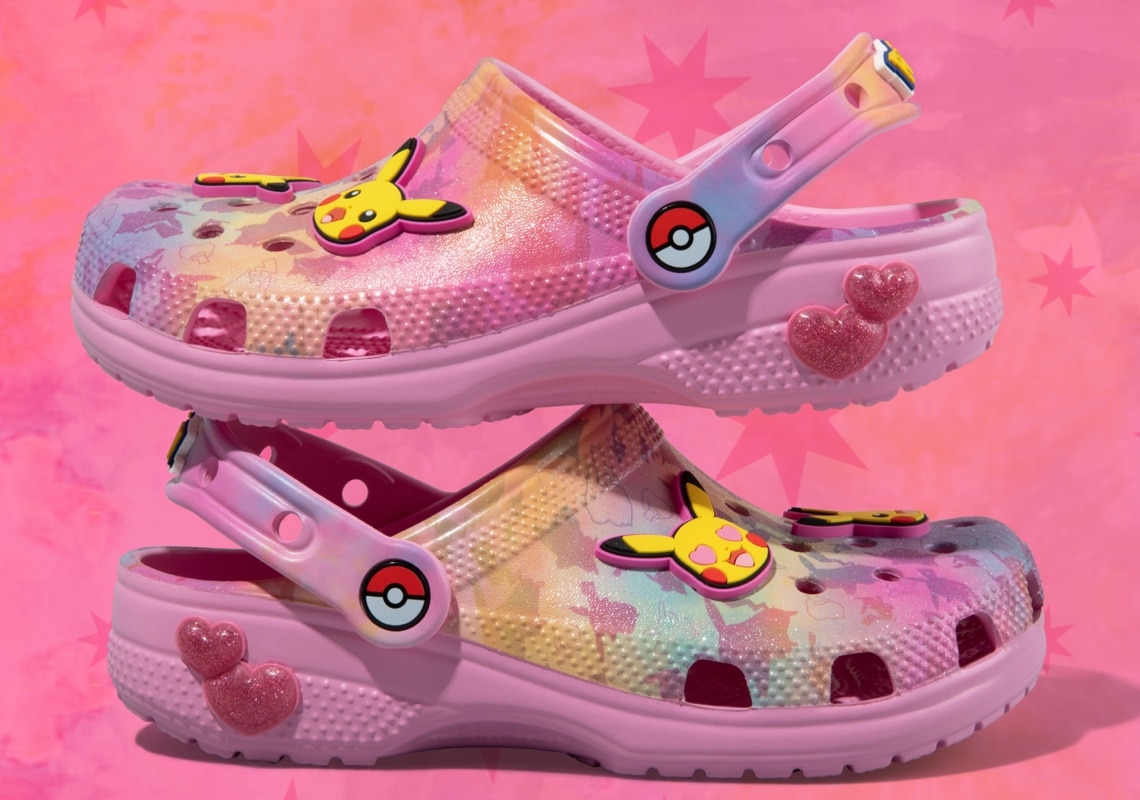 crocs x pokemon crocs with jibbitz stacked