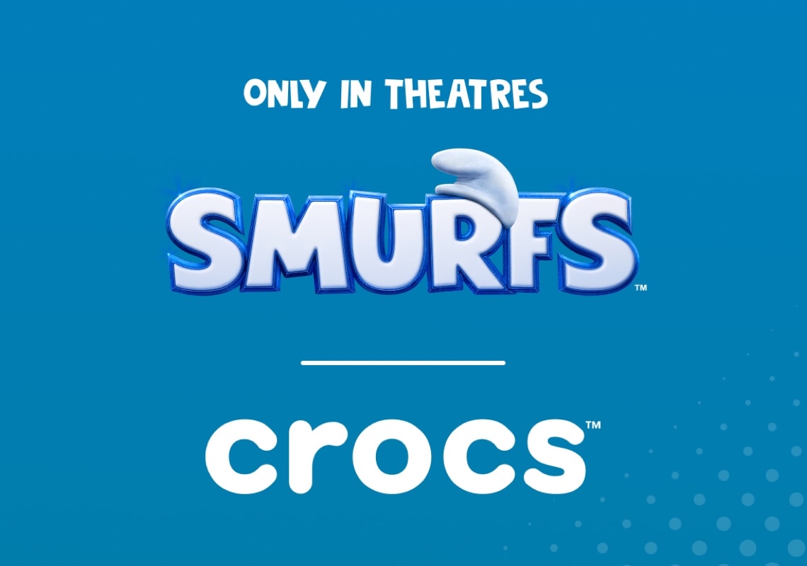 only in theatres smurfs crocs collab