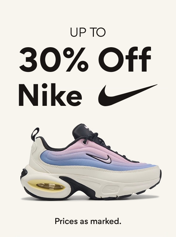 up to 30% off nike. prices as marked. showing nike airmax portal on sale