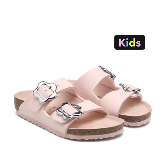 K Birkenstock Arizona Footbed Sandal Little Kid Pink Flower 46721