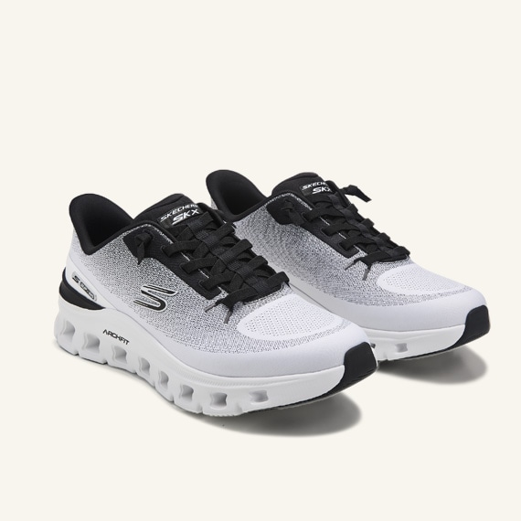 M Skechers Slip-ins Arch Fit Glide-Step Pro Sneaker White/Black 70045