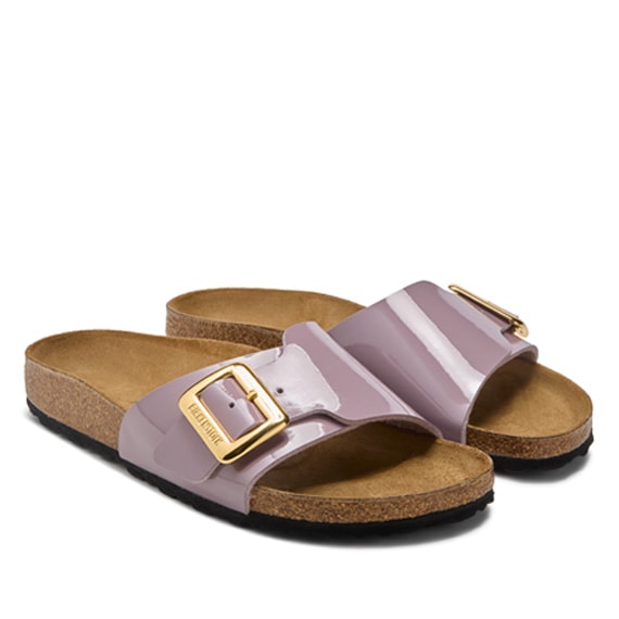 W Birkenstock Catalina Luxe Buckle Footbed Sandal Purple 46833