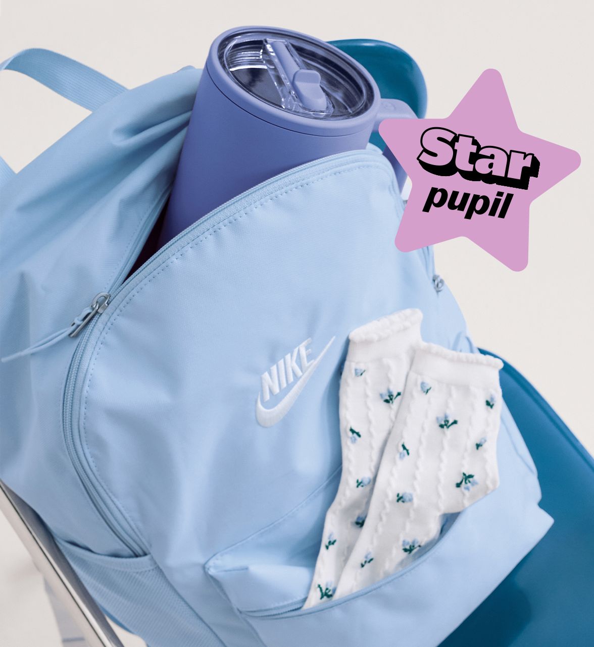 blue nike backpack