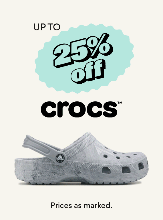 up to 25% off crocs