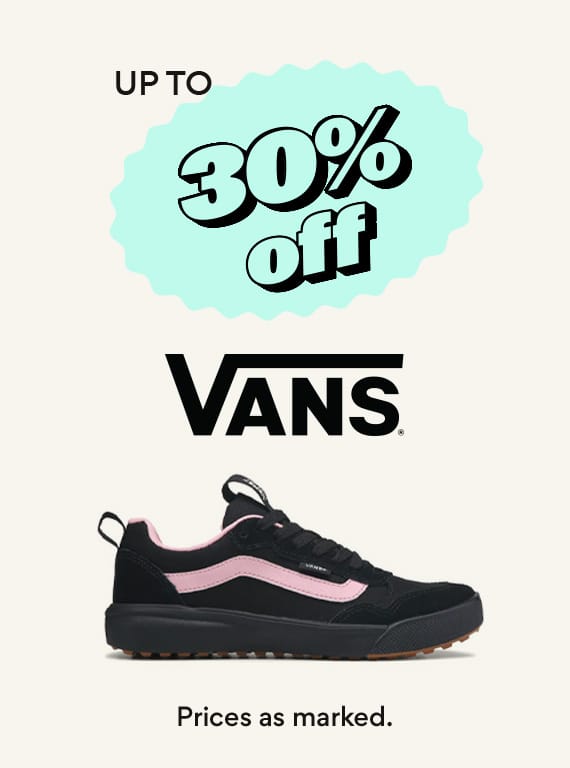 up to 30% off vans