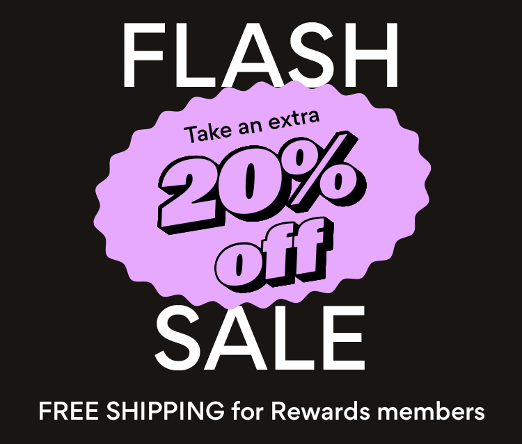 flash sale 20% off plus free shipping for rewards members