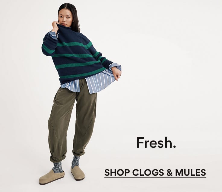fresh. shop clogs and mules.