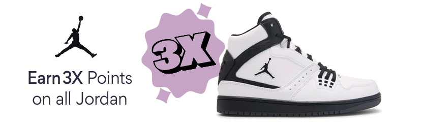 Earn 3x points on all Jordan