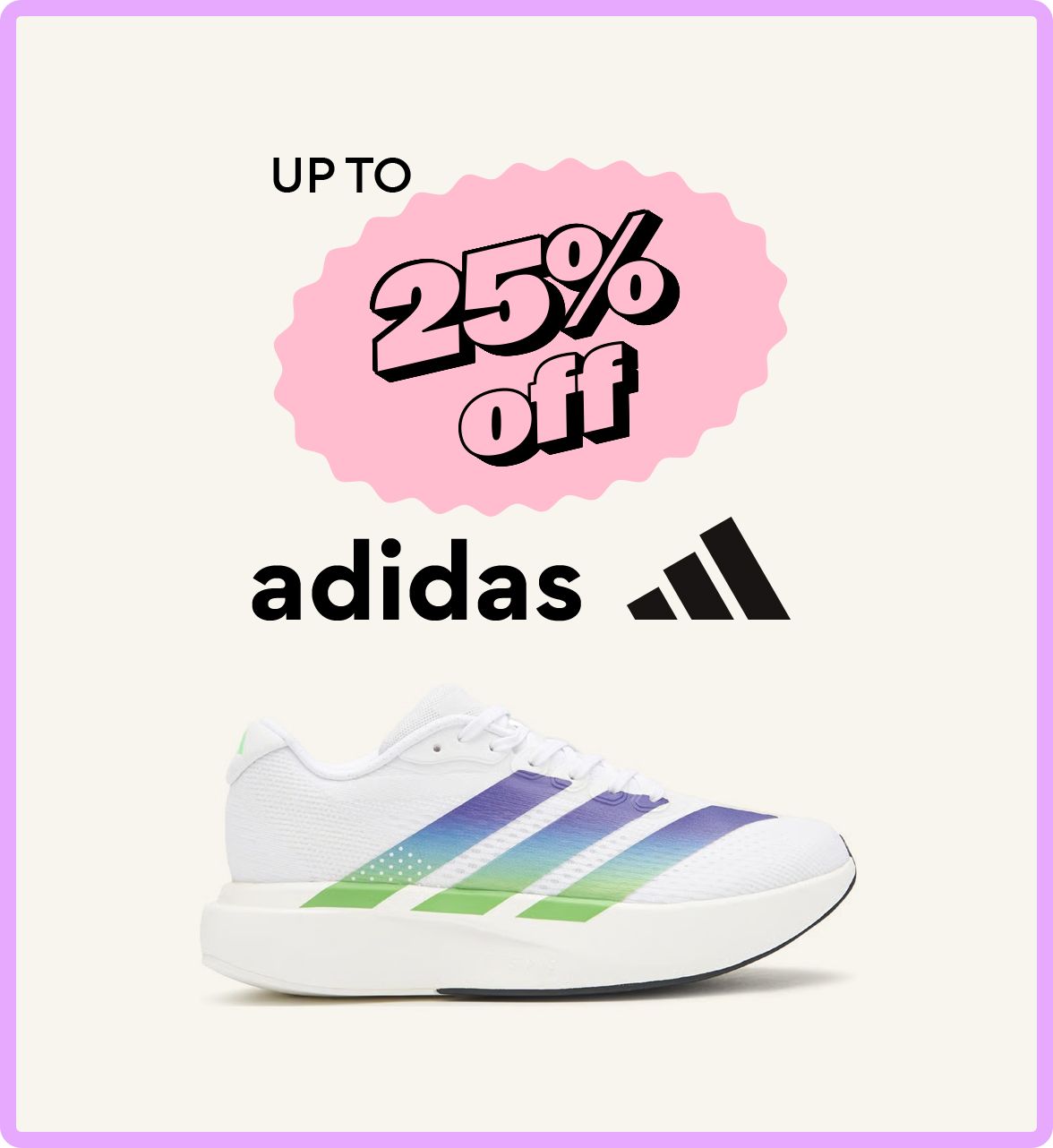 up to 25% off adidas