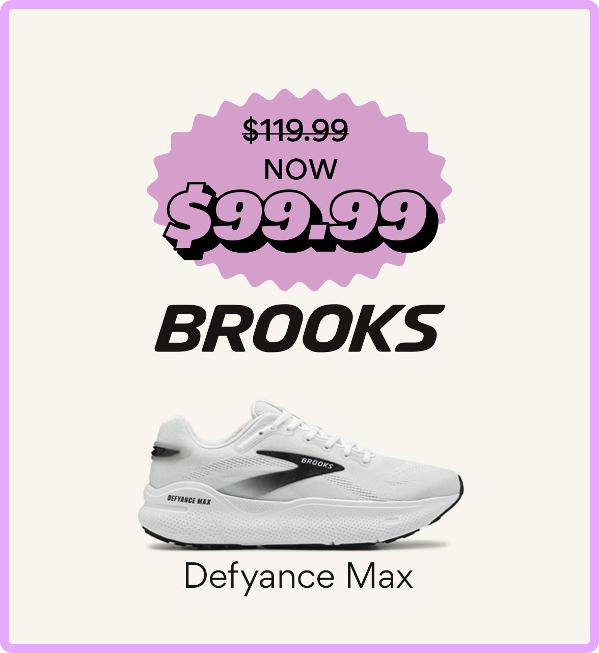 now $99.99 brooks defyance max