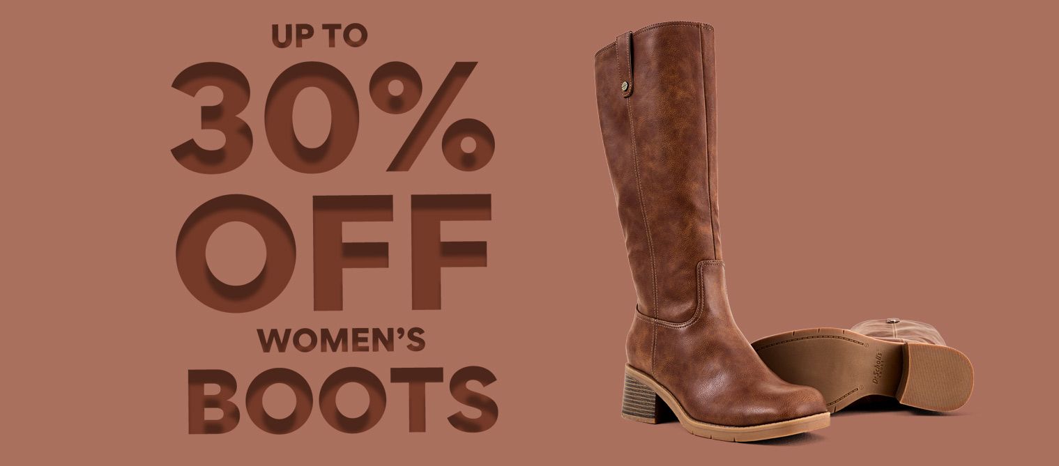 up to 30% off women's boots