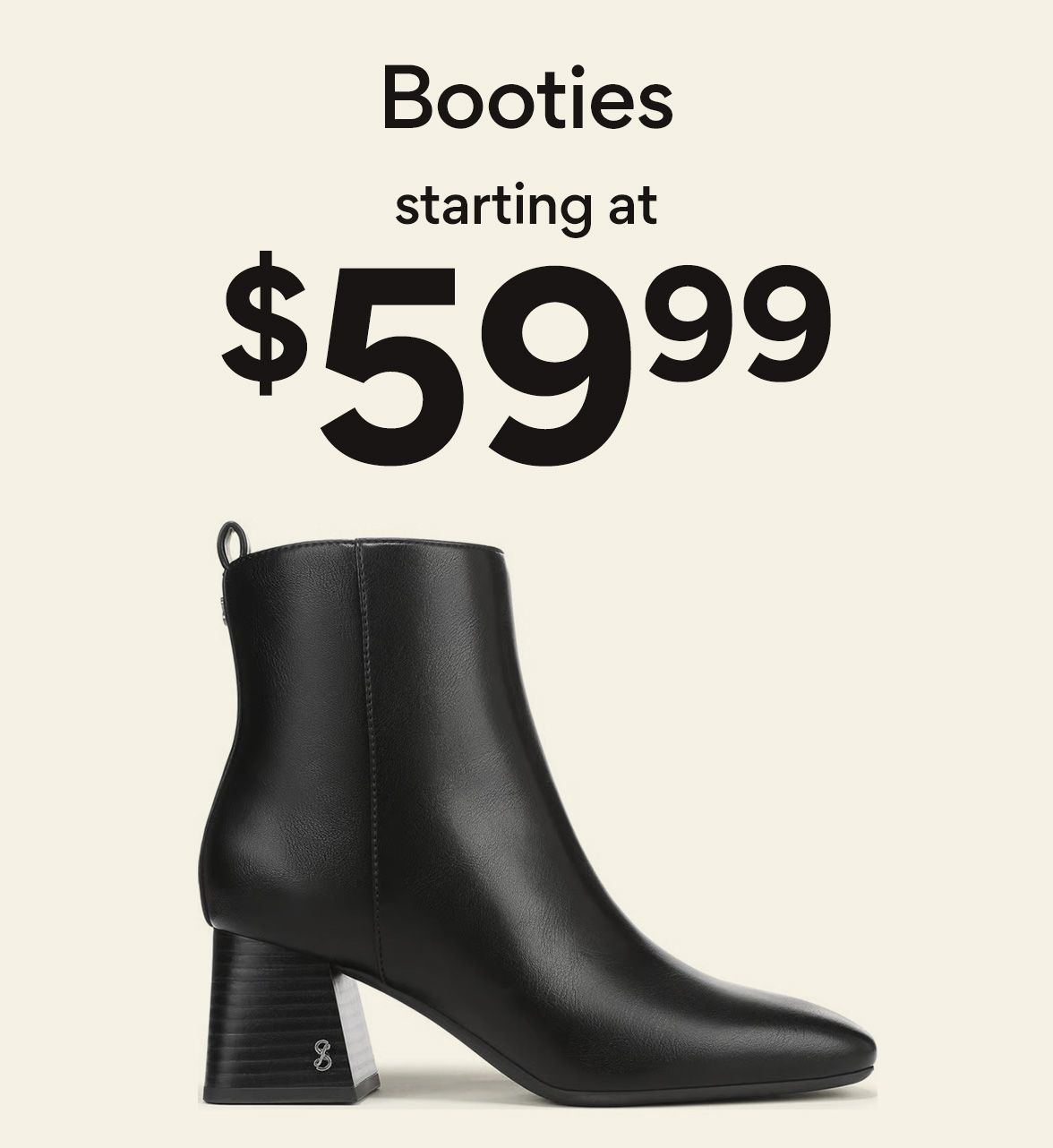 shop booties starting at $59.99