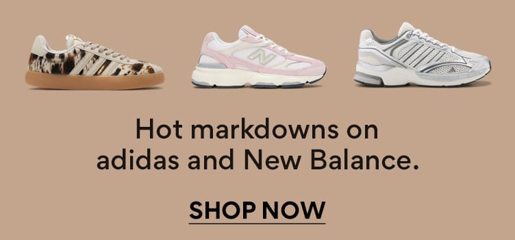 shop hot markdowns on adidas and new balance