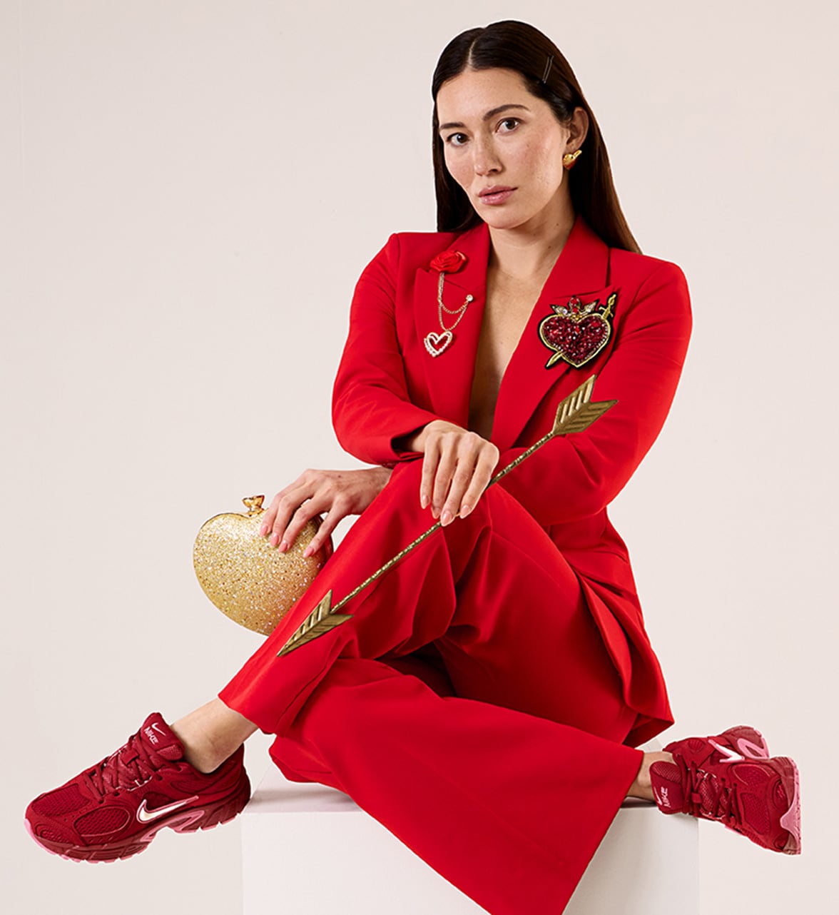 red and pink nike v5r sneaker