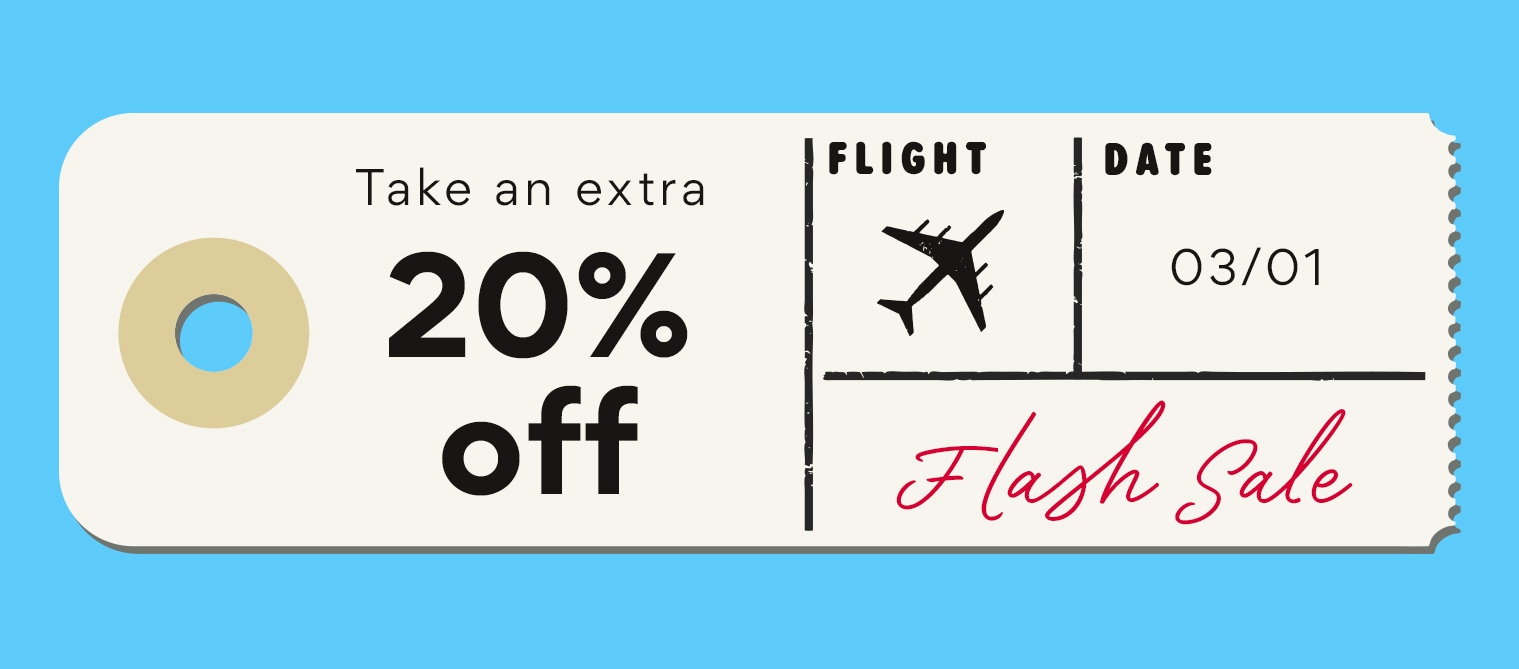 take an extra 20% off flash sale