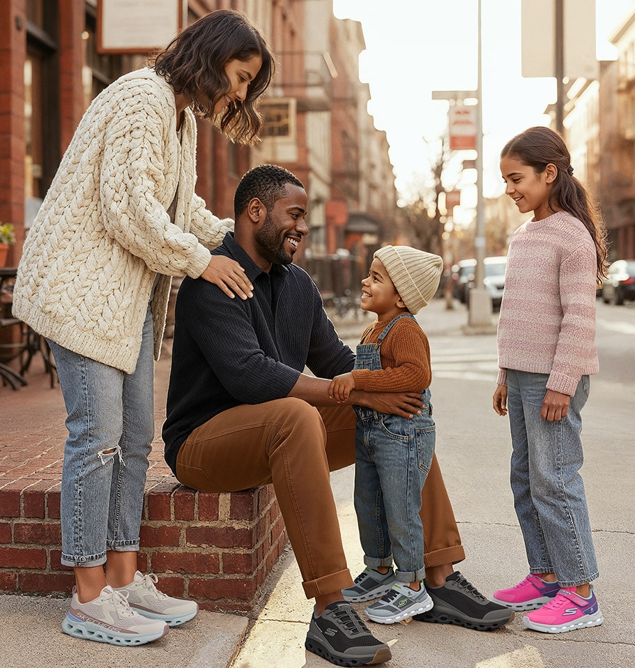 family in skechers