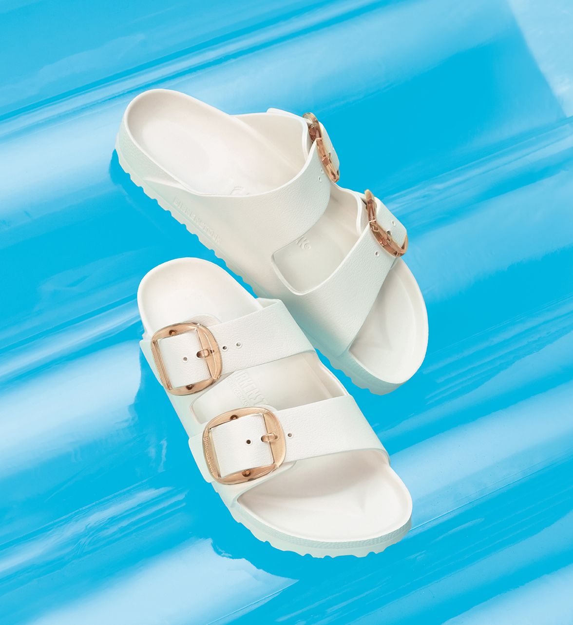 white footbed birkenstock sandal