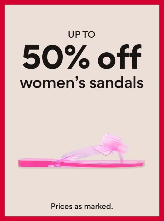 up to 50% off women's sandals