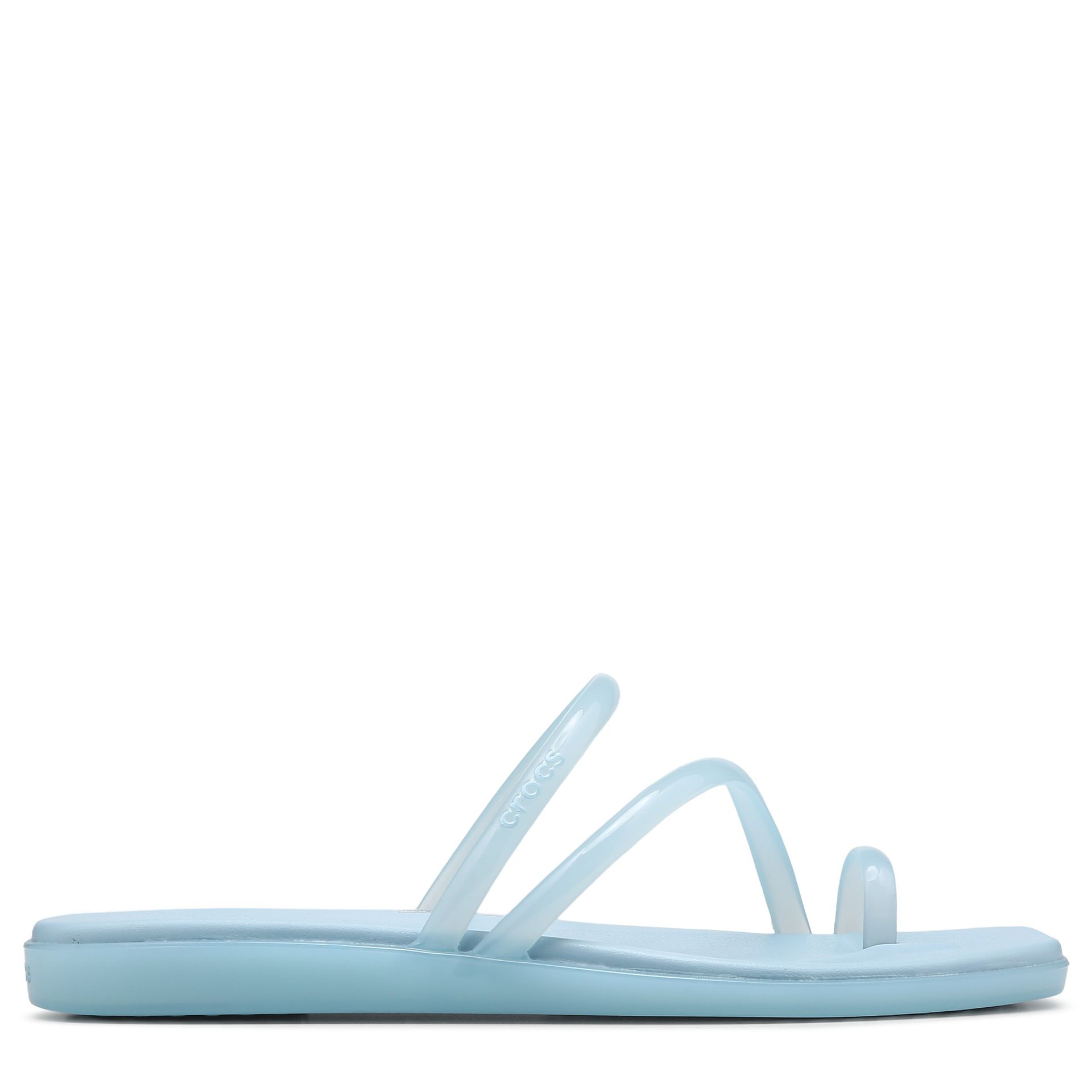 crocs miami toe loop sandal sky blue jelly