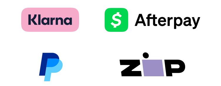 KLARNA. AFTERPAY. PAYPAL. ZIP.