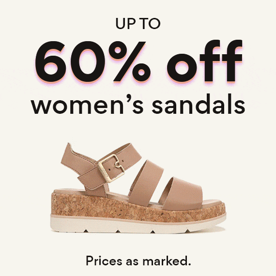 60% off women's sandals