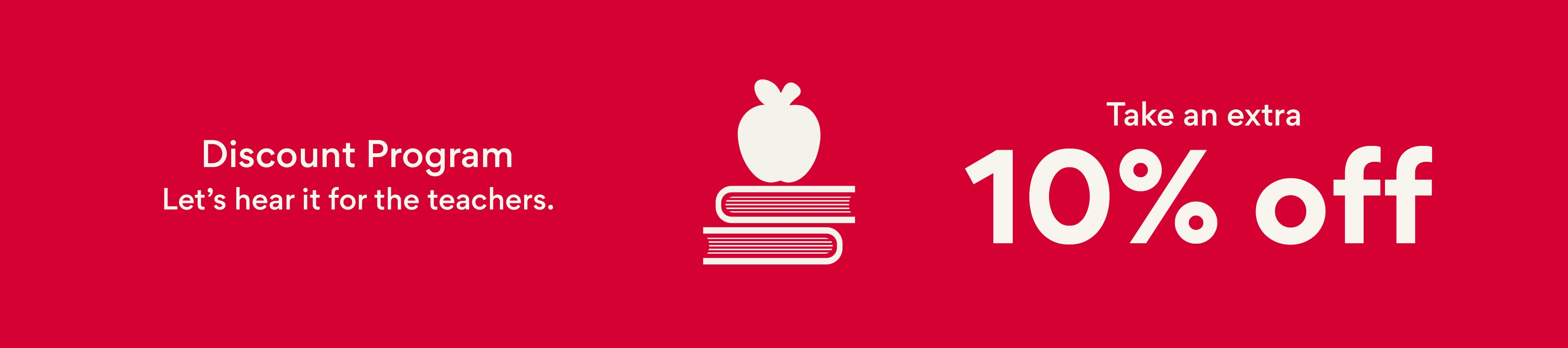 10% off teacher discount