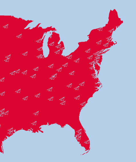 United States map showing locations of Ticket to Dream partners