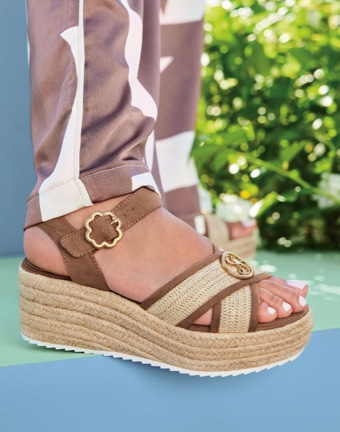 woven and textured sandals