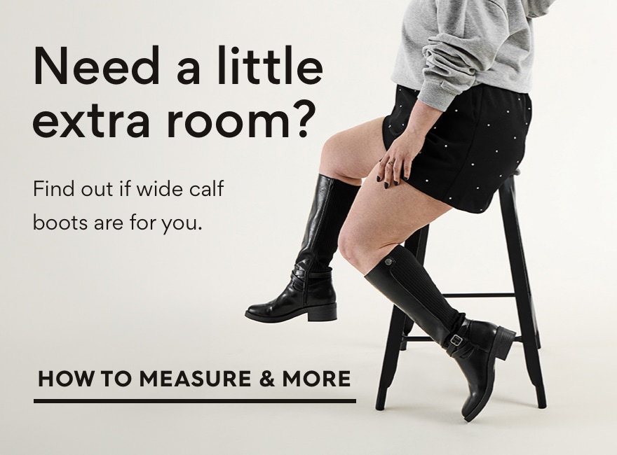 Large calf boots cheap hot sale