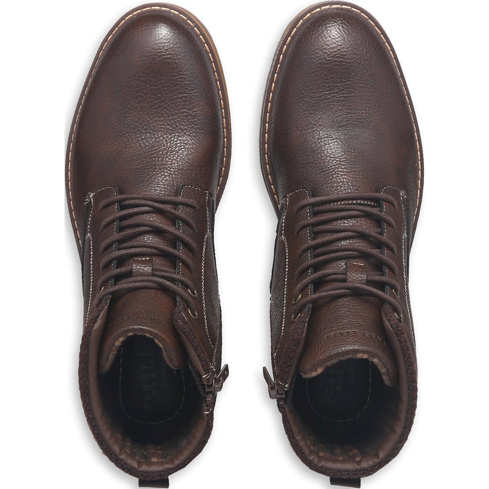 Perry Ellis Portfolio Men's Sebastian Lace Up Side Zip Boot