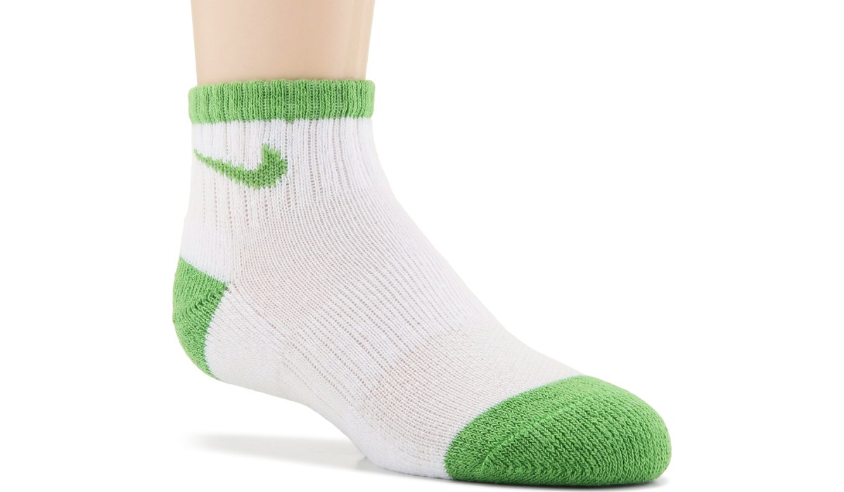 White and green nike socks top