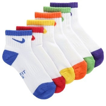 Kids' 6 Pack Pop Color Ankle Socks