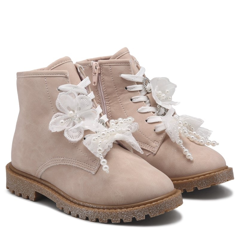 Jellypop Kids' Elys Lace Up Boot Little/Big Kid Boots (Pink) - Size 1.0 M