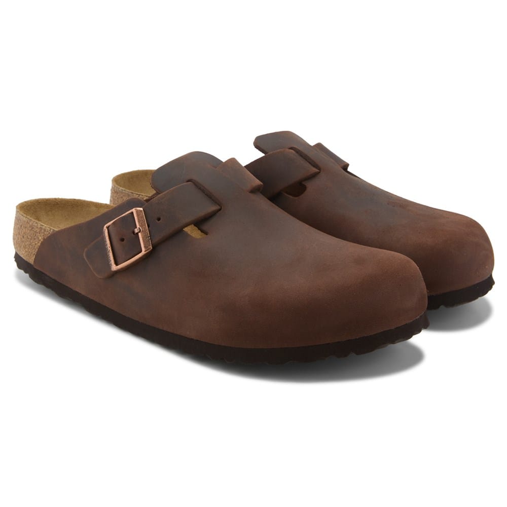 Birkenstock Men\'s Brown Suede Slip-On Clog with Buckle Accent Boston Clog (Men) | Nordstrom main image 2