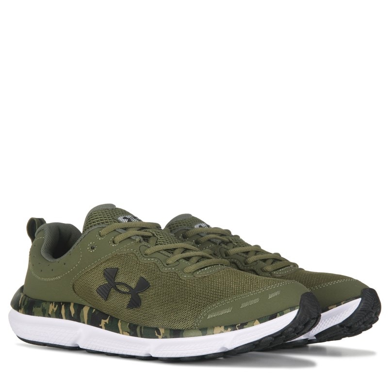 Under Armour Men's Charged Assert 10 Medium/Wide Running Shoes (Green/Camo) - Size 7.5 M