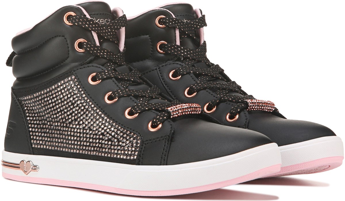 skechers black high top sneakers