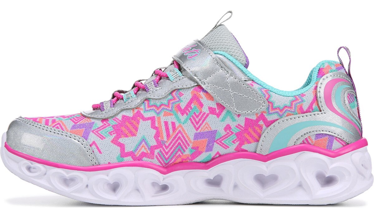 skechers heart girls light up trainers