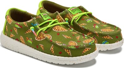 HEYDUDE Kids' Wally Ninja Turtles Slip On Shoe Toddler