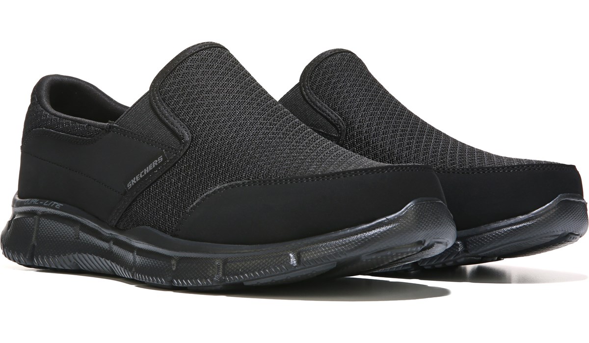 wide black sneakers