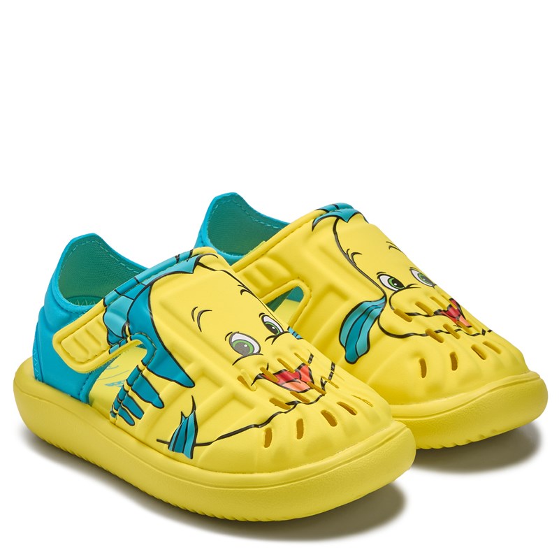 Adidas Kids' Little Mermaid Flounder Water Sandal Baby/Toddler Sandals (Blue/Yellow) - Size 5.0 M