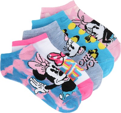 Kids' 5 Pack Disney Minnie Mouse No Show Socks